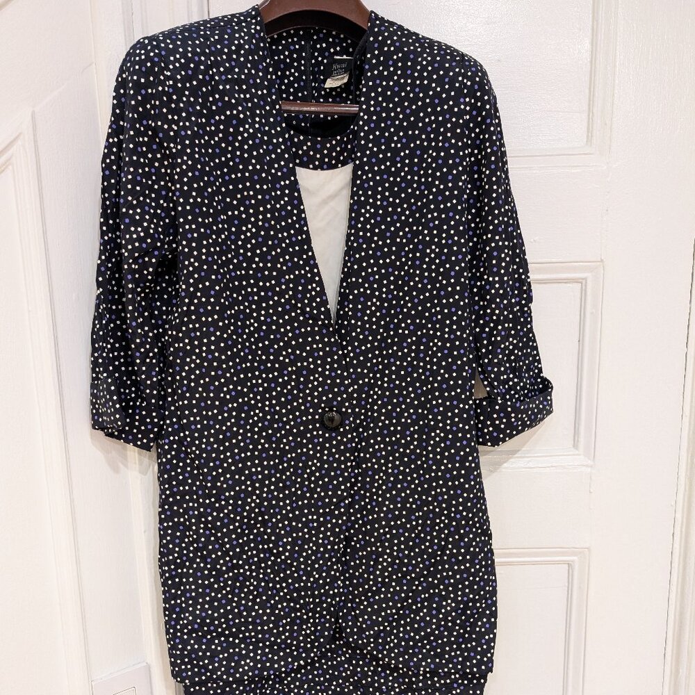 Kwai Petites Women's 80s Vintage Black Midi Dress Size 10
